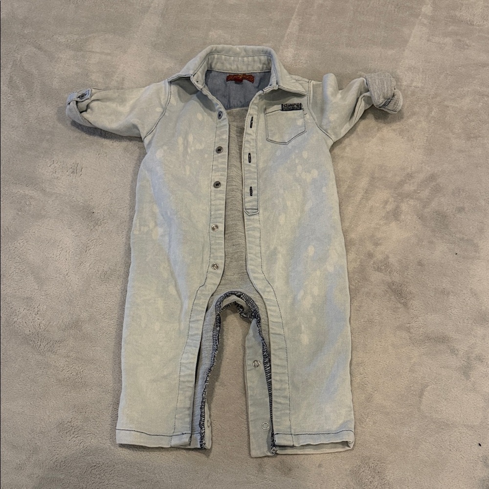 7 For All Mankind Light Blue Baby Outfit